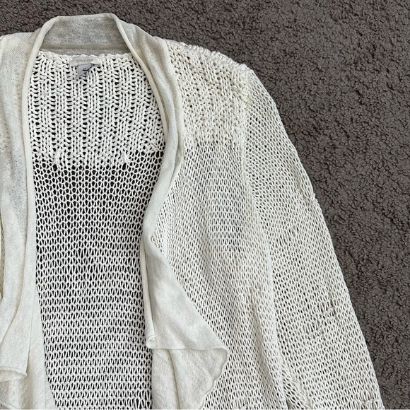 Chico's Open Front Ruffle Trim Open Front Knit Womens 2 (L/12) - Picture 13 of 14